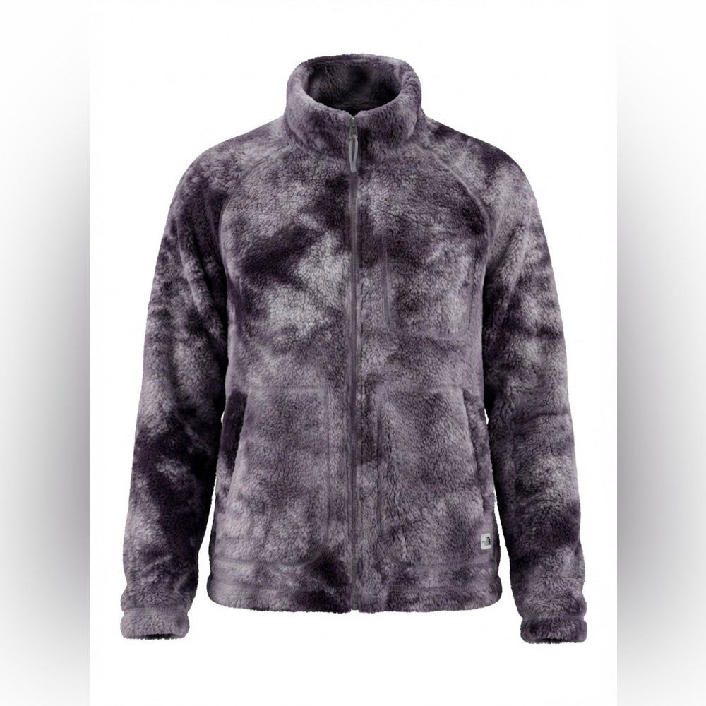 The North Face Womens Sherpa Purple White Tie Dye Zipper Jacket small